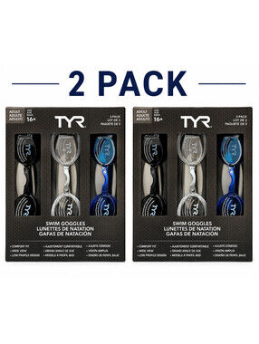 TYR Adult Swim Goggles 6 Pack Swimming Pool Training Goggles Model 1819571 NEW